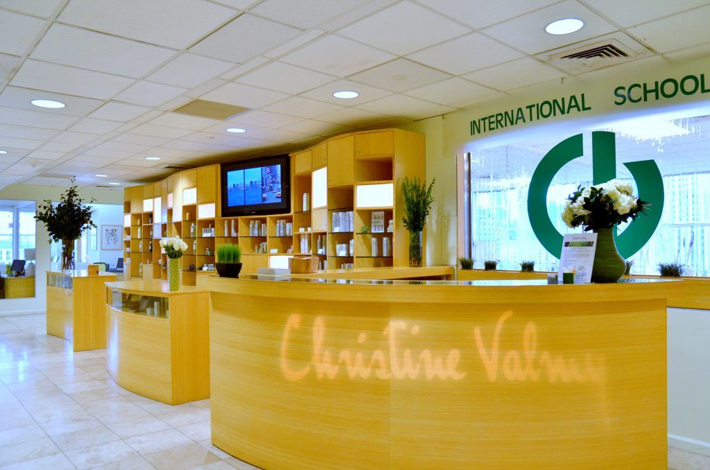 Lobby and front desk of old Christine Valmy Location in 2011.
