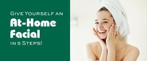 Give Yourself an At-Home Facial in 5 Steps and Image of Girl with Clear Skin in Towel