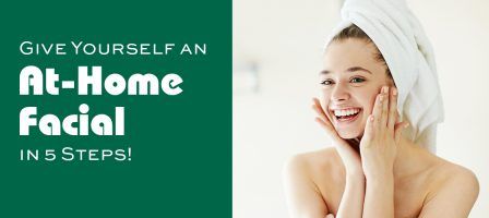 Give Yourself an At-Home Facial in 5 Steps and Image of Girl with Clear Skin in Towel