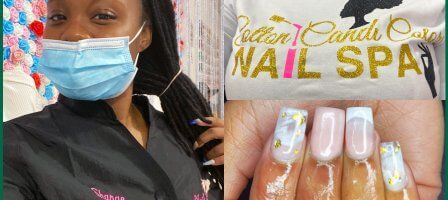 CV nail specialty alum, Shanae, as a licensed professional in her nail spa
